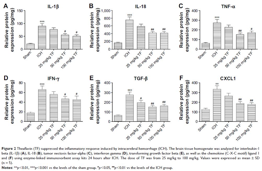 Figure 2 Theaflavin (TF) suppressed the inflammatory response induced by...