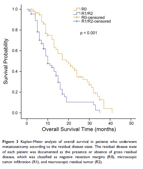 Figure 3 Kaplan–Meier analysis of overall survival in patients who...